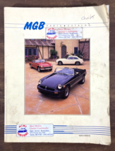 Vintage MOSS MOTORS Ltd. MG MGB Parts CATALOG August 1987 Roadster GT Coupe - $14.84