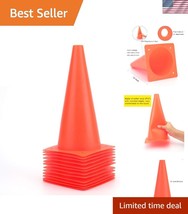 Set of 12 Heavy-Duty 12&quot; Traffic Training Cones - Hi-Visibility Safety M... - $42.00