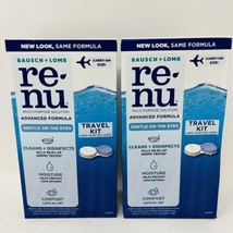 2 x Bausch Lomb Renu Multi purpose Solution Travel Carry On Lens Case Exp 08/25 - £14.89 GBP