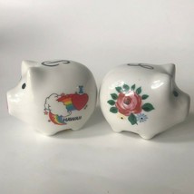 Vintage Salt Pepper I Love Hawaii Shakers Piggy Pig Rainbow  - £9.38 GBP