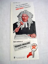 1942 Ad Texaco Fire-Chief Gasoline With Comedian Fred Allen - $8.99