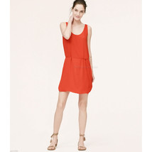 NWT Ann Taylor LOFT Flattering Shirttail Tank Summer Dress Lovely Burnin... - £31.45 GBP