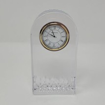 WATERFORD Lismore Essence 5in Lead Crystal Desk Shelf Clock #154191 - £93.86 GBP