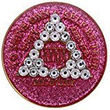 5 Year Swarovski Crystallized Diamond Pink Glitter Tri-Plate Alcoholics Anonymou