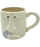 VTG Fitz and Floyd Trust Your Partner Poker Face Mugs - sad face looking up - $14.26