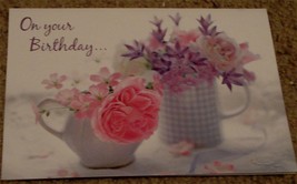 NEVER USED Beautiful Happy Birthday Greeting Card, GREAT CONDITION - £2.32 GBP