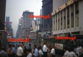 Original New York City Times Square Street Scene Bus People Ads Photo Slide - £14.89 GBP