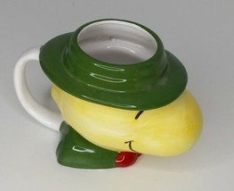 Vintage Woodstock Head Mug Peanuts Green Boy Scout Wearing  Hat 3D Appla... - £7.73 GBP