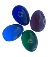 Lot 4 Murano Art Glass Egg Paperweight Figurines Labels Vintage Italy It... - $1,035.74 MXN