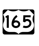 7&quot; us route 165 highway sign road bumper sticker decal usa made - £22.02 GBP