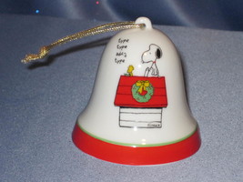 Peanuts Snoopy &amp; Woodstock Porcelain Bell Ornament. - £13.58 GBP