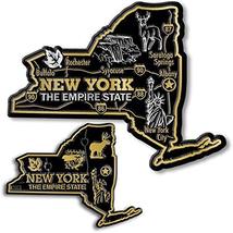 New York State Map Giant &amp; Small Magnet Set by Classic Magnets, 2-Piece Set, Col - £7.28 GBP