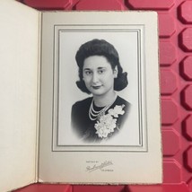 Portrait Of Elegant Jewish Woman 7 x 9 7/8 Fold Out Photograph Vintage 1950s - $17.99