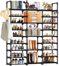 A Sturdy Metal Shoe Rack That Is Stackable And Free-Standing For Use In - $44.92