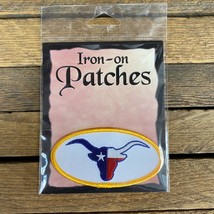 Iron On Patches Texas Longhorns Armadillo Death or Liberty Embroidered Lot of 3 - £9.94 GBP