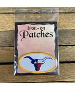 Iron On Patches Texas Longhorns Armadillo Death or Liberty Embroidered L... - £9.94 GBP