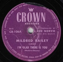 Mildred Bailey w/Red Norvo 78 I&#39;m Glad There Is You/Got The World On String SH2F - £5.53 GBP