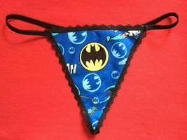 New Sexy Womens Blue BATMAN Superhero Gstring Thong Lingerie Panties Und... - £14.88 GBP