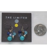 The Limited Wire Fashion Earrings Blue and Metallic Beaded Clusters - £5.44 GBP