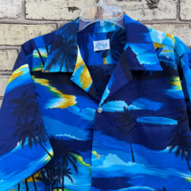 Kole Kole Vintage Made In Hawaii  Polyester Blue Island Men&#39;s XL Hawaiian Shirt - £17.80 GBP