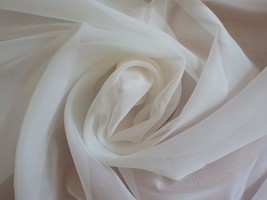 Translucent Fabric Off White Approx 117 Inches Wide 8 Yards Or 7.3 Meters Dirty - $79.99