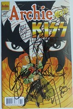 Signed By Original 4 Kiss Founders Paul Gene Ace Peter &quot;Archie Meets Kiss&quot; +2COA - £474.77 GBP