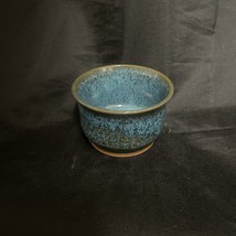 Vintage Stoneware Handmade Turqouise 4” Clay Bowl - £17.45 GBP