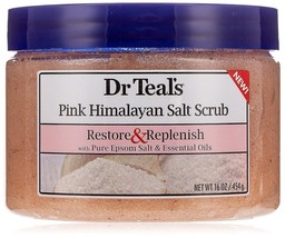 Dr. Teal&#39;s Salt Scrub Pink Himalayan Restore 16 Ounce Jar (Pack of 2) - $32.99