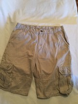 Wrangler shorts Size 16 Husky cargo khaki uniform boys - $12.59