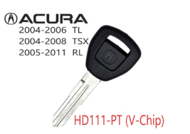 New ACURA HD111 PT Transponder V Chip Ignition Replacement Key USA Seller A+++ - £7.21 GBP