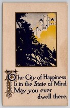 Pink Of Perfection City Of Happiness Is The State Of The Mind VanA Postcard L23 - £4.79 GBP