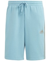 adidas Men&#39;s 3-Stripes 10&quot; Fleece Shorts Preloved Blue-Medium - £17.32 GBP