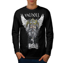 Wellcoda Valholl North War Mens Long Sleeve T-shirt, Nordic Graphic Design - £18.26 GBP