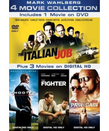 4 Movie Collection Mark Wahlberg Italian Job Shooter The Fighter Pain &amp; ... - £7.95 GBP