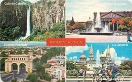 Multiview Guadalajara Horsetail Waterfall Degollado Chrome Mexico Postcard R485 - £3.70 GBP