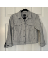 Armani Exchange A|X Full Zip Jean Jacket Womens (S) Cotton Light Gray - $21.99