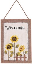 Wood Sunflower Welcome Sign Home wall Decor Rustic Hanging Welcome Sign artdecor - £15.65 GBP