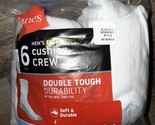 Hanes ~ 6-Pair White Socks Crew Cotton Blend Big &amp; Tall (A) ~ Size 12-14 - $22.02