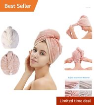 Cute &amp; Functional 2 Pack Microfiber Hair Towels with Pineapple Plaid - Q... - $24.70