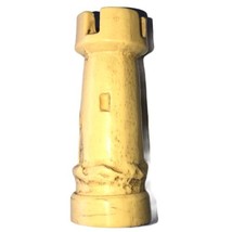 Chess Piece Replacement Cream Yellow White Rook Medieval Armor Carved - £10.07 GBP