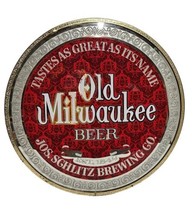 1973 Old Milwaukee Beer 13&quot; Reversed Painted Glass Sign, Jos Schlitz Brewing Co. - £91.70 GBP