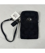 Coach New York Zip Black Signature Wallet Wristlet  - $69.99