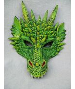 Green Dragon Mask Ancient Hydra Legend Myth Serpentine Creature Malefice... - €10,92 EUR
