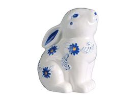 Light Up Baroque Easter Floral Bunny Rabbit - Ceramic Bisque - Unpainted... - $35.00