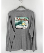 Columbia Mens Shirt Size XL Gray Skiing Mountains Graphic Long Sleeve Tee - $509.15 MXN