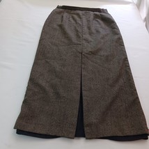 Harold's Quality Apparel RN#58959 Women's Brown Wool Skirt Size 12 Made In USA image 2