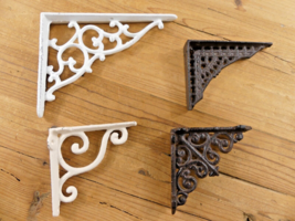 4 Antique Style Brace Wall Brackets Cast Iron Bracket Different Welding - $424.96 MXN