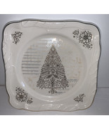 Cracker Barrel Christmas Treetops Glisten Plate Dish 8&quot; Square - £10.11 GBP