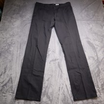 Zara Man Basic Pants Mens 32 Black Pony Chino Straight Leg Casual Men 32x32 - $29.68