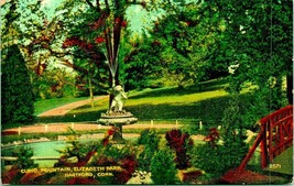 Cupid Fountain Elizabeth Park Hartford Connecticut CT 1908 Postcard - £3.11 GBP